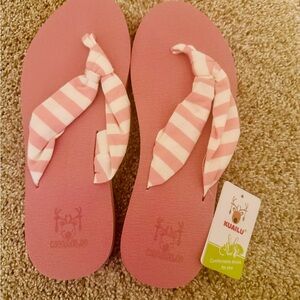 Pink Striped Women's Sandals